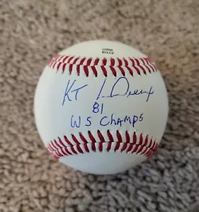 Ken Landreaux Autogramm signed Baseball - LA Dodgers Twins Angels - mit COA - Bild 1 von 1