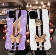 Creative Bling Mirror 3D Inlaid Diamond Butterfly Case For iPhone 12 Pro Max 11