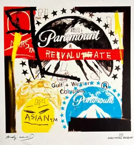 Andy Warhol-Jean Michel Basquiat Lithographie COA Sign. auf Holzplatte Numeriert - Bild 1 von 12
