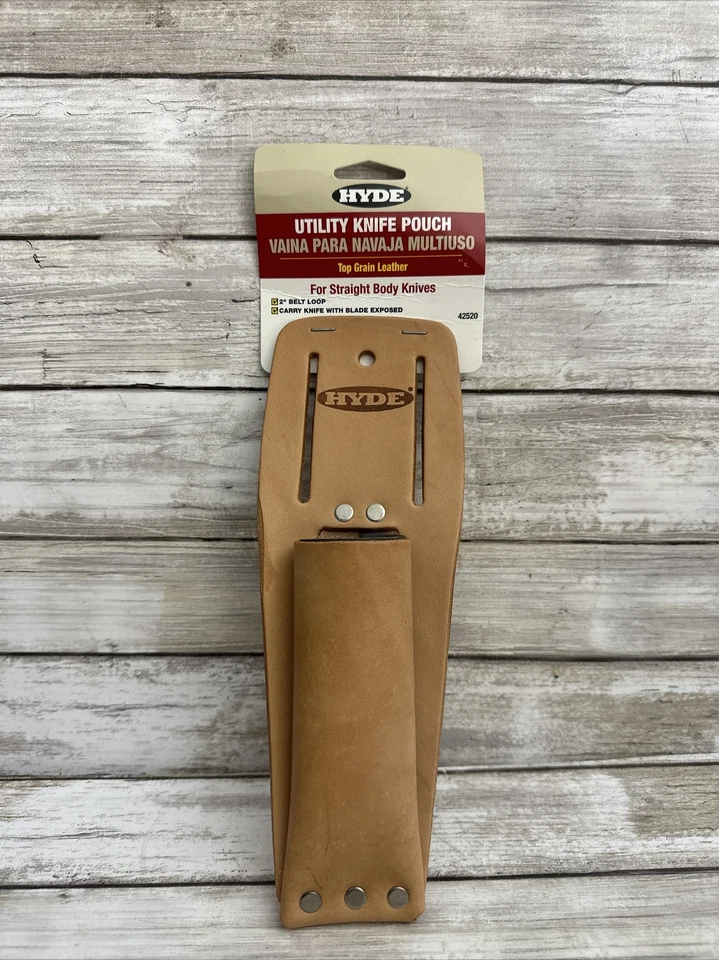 HYDE 42520 Bolsa de Faca Utilitária de Couro Grão Superior Resistente Nova Com Etiquetas Feita 🇺🇸 - Imagem 1 de 4