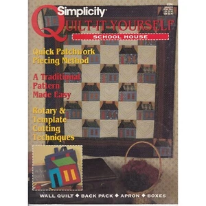 Vintage Quilting Patterns, Simplicity Quilt It Yourself 290 Schoolhouse 1995 - Picture 1 of 2