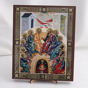 DESCENSO DEL ESPÍRITU SANTO Icono Ortodoxo, Икона Сошествие Святого Духа 6.7x8.2 - Imagen 1 de 4