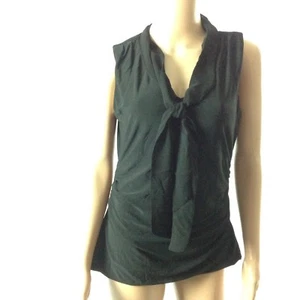 White House Black Market Women Blouse Size M Sleeveless Tie Front Shell 2018 New - Picture 1 of 5