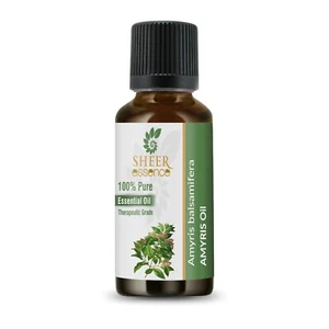 Amyris Oil ( Amyris balsamifera ) 100% Natural West Indian Sandalwood Oil 5-10ML - Picture 1 of 10