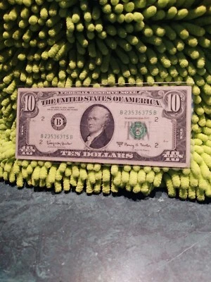 1963 A  TEN DOLLAR BILL B23536375 B - Image 1 of 4