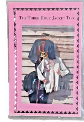 Three Hour Jacket applique pattern instructions sewing original pattern  - Image 1 of 2