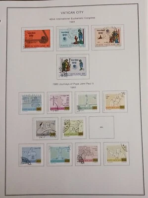 VATICANO - 1981 - LOTE DE SELLOS EN PÁGINA ÁLBUM - USADO Y MH Foto 1 de 3
