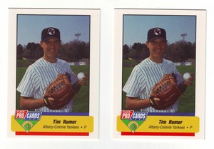 1994 ProCards Albany-Colonie Yankees Tim Rumer #1440 - 2 Card Lot
