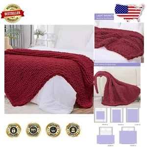 Holey Design Cozy Chenille Throw Blanket, 51x63 Inches – Perfect for All Seasons - Picture 1 of 10