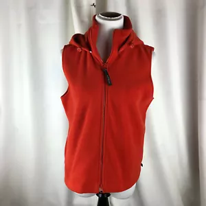 Express Fleece Vest w/ Detachable Hood, Orange, M - Picture 1 of 9