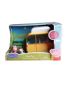 Peppa & Daddy Pig Family Camper Van Awning Picnic Grill Toy Figurine Play Set - Picture 1 of 12
