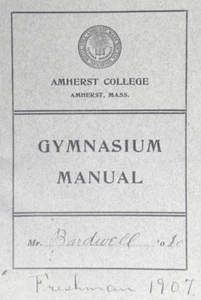 Manual de Gimnasio Universitario Amherst Sr. Bardwell Folleto 1905 Amherst Massachusetts - Imagen 1 de 7