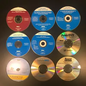 Vintage Rare 90's Dell Dimension PC Reinstallation CD's and DVDs Set - Picture 1 of 2