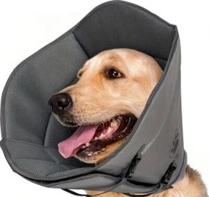 Schutzkragen Erholungskragen Halskrause gr. Hunde Hundekragen Grau Verstellbar - Bild 1 von 3