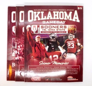 Program Football Oklahoma Sooners OU 2010 Games 4 5 6 Iowa Colorado Texas Tech - Picture 1 of 7