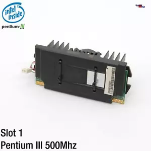 Cpu Intel Pentium 3 500mhz Processor Sl35e Cooler Fan Slot 1 - Picture 1 of 3