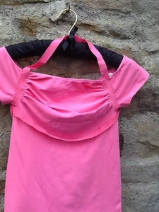 BENETTON - OFF SHOULDER STRETCH FABRIC TOP WITH RIBBON DETAIL - SIZE 10 - Picture 1 of 3
