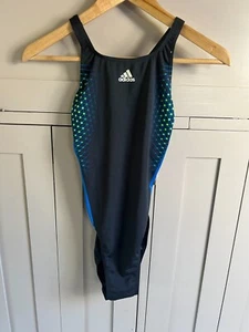 Adidas Swimsuit Adiclub Infinitex one piece | Ladies | Black/Blue/Yellow | Small - Picture 1 of 6