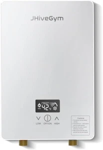 JHiveGym Q0245 Tankless Water Heater 4500W White 110V Portable Instant Electric - Picture 1 of 4