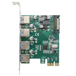 4 Port USB 3.0 PCI-e 2.0 x1 Card SATA Power Renesas D720201 chipset - Picture 1 of 3