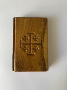 Vintage Olive Wood Manual Prayers and Hymns 1941 Terra Sancta College Jerusalem