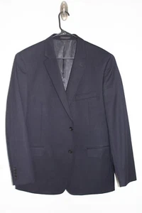 NAVY-BLUE RALPH LAUREN 100% WOOL SLIM FIT SPORT COAT sz 46R solid suit jacket - Picture 1 of 5
