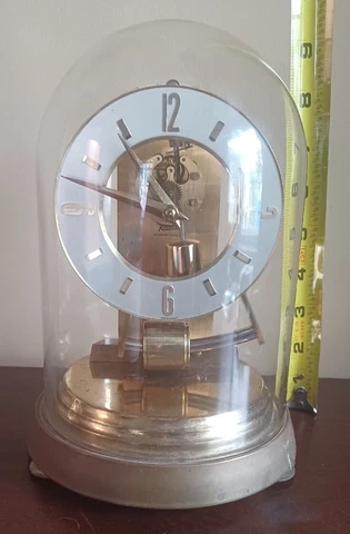 WORKING Vintage Kundo ELECTRO MAGNETIC Clock with Glass Dome Germany SEE PICS Cover