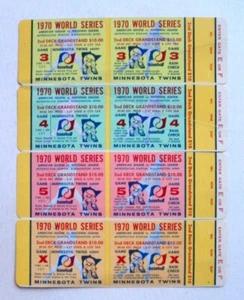 Hoja de boletos de la Serie Mundial Fantasma de los Mellizos de Minnesota 1970  - Imagen 1 de 3