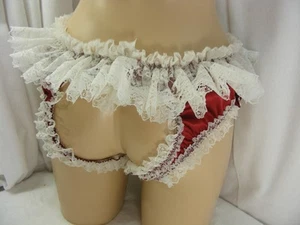 SATIN SISSY mens TUTU OPEN BUTT PANTIES KNICKER LINGERIE UNDERWEAR ,B34 - Picture 1 of 3