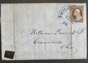 US stamps Scott number 11A On Cover with one cent bloods Dispatch stamp - Picture 1 of 1