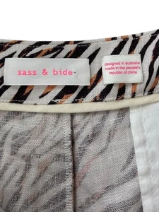 Sass and Bide Excellent Condition Women's White Wide Leg Pants Size 14 - Picture 1 of 4