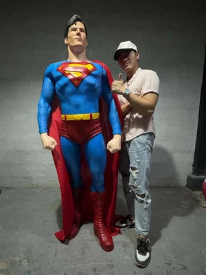 Estatua de Chris Reeve 1978 tamaño natural de Sman | Exhibición de coleccionista hecha a mano personalizada de 6 pies Foto 1 de 4