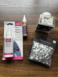 Rhinestones 1250, tacky glue, tulip bond & extra fine glitter - All New! - Picture 1 of 1