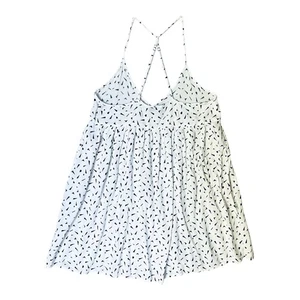 Volcom Damen Y2K Sommerkleid Gr. S Babydoll Skater Strand Kokosnuss Mädchen Boho Träger - Bild 1 von 8