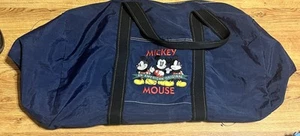 Vintage Disney Duffle Bag Mickey Mouse An American Original Disney Store Navy - Picture 1 of 8