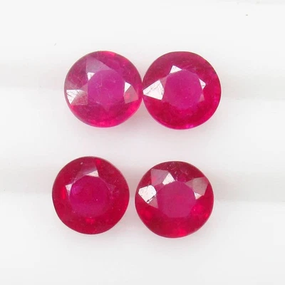 4.66 Ct Natural Pigeon Red Ruby Beautiful Round Mixed Set,Mozambique -2254 - Image 1 of 3
