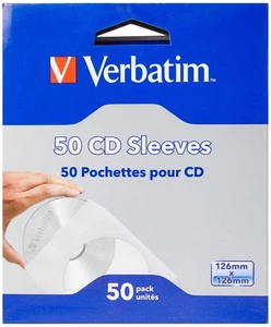 Verbatim CD Umschläge, 50 Stück, CD Hüllen, Hüllen für CD Rohlinge, Schutz vor S - Photo 1/3