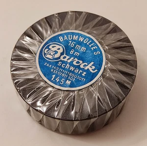 1x BAROCK Baumwolle S Spule Farbband Schwarz  / Black 16mm X 8m - Bild 1 von 2