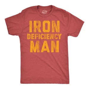Camisetas divertidas para hombre Iron Deficiency Man Sarcastic Super Hero Tee para hombre - Imagen 1 de 7
