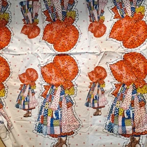 Vtg Holly Hobbie Red Bonnet Doll Cut & Sew Fabric 78" X 43" American Greetings - Picture 1 of 5