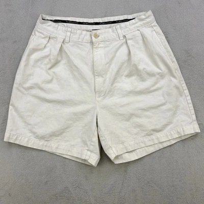 Polo Ralph Lauren Shorts Mens 32 White Outdoor Pleated Preppy Vintage 100 Cotton - Image 1 of 4
