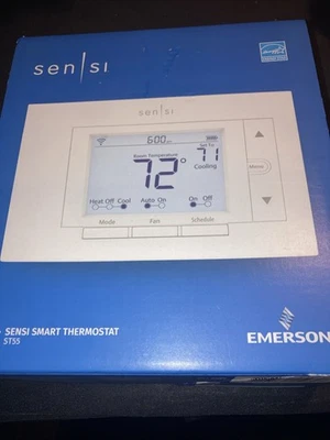 Emerson Sensi Smart Programmable Thermostat - White (ST55) READ - Image 1 of 3