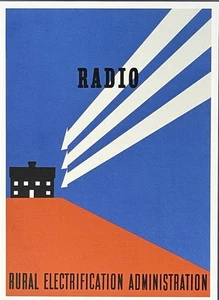 Kunstdruck Karte von Posterhaus - Radio - Ländliche Elektrifizierungsverwaltung - Bild 1 von 4
