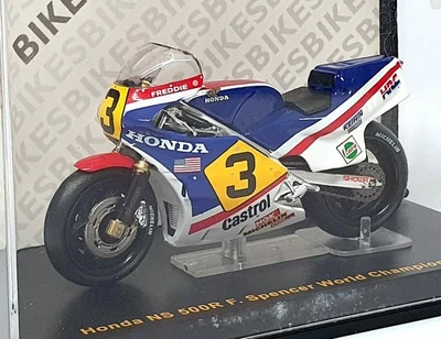 Ixo 1/24 Scale CLB008 - Honda NS 500R Motorbike #3 F. Spencer World Champ 1983 - Image 1 of 4