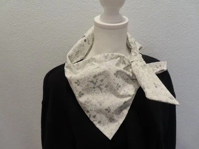 Шарф Z белый рождественский дизайн хлопок ручной работы - Изображение 1 из 3