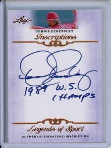 Dennis Eckersley 2012 Leaf Inscriptions Legends Of Sport Auto I-DEI Cardinals - Picture 1 of 2