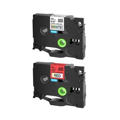2x Compatible para Brother Brillo Arco Iris Blanco/Rojo Láser TZ 231L1 431L1 Cinta Foto 1 de 4