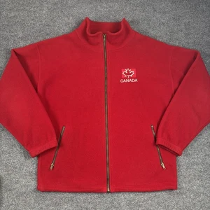 Vintage Marshlands Canada Fleece Full Zip Sweater Size Large Embroidered - Picture 1 of 6
