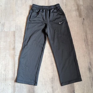 Nike Sweatpants Size Largen L Boys Gray Therma Fit Pockets Logo (24-26” Waist) - Picture 1 of 7