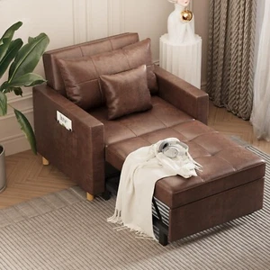 Esright Convertible Sofa Bed 3-in-1 Arm Chair Folding Recliner Sleeper 5 Color - Picture 1 of 78